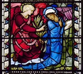 Kirkcaldy Old Kirk、Morris＆Co.、Edward Burne-Jones、The Annunciation、1886